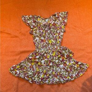 Patrons of Peace Floral Smocked Dress - Pink, Yellow & Orange